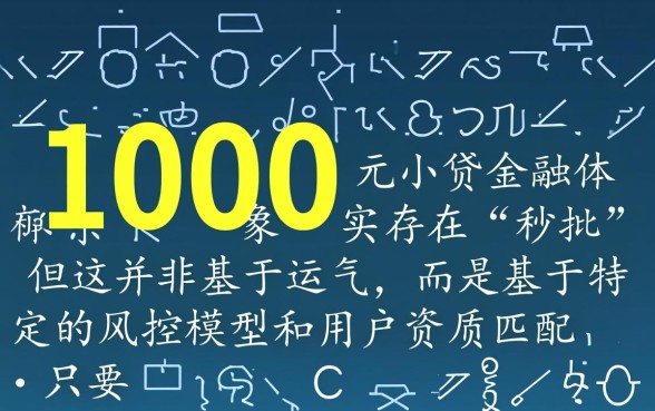 1000元必下款的口子有哪些，哪里有容易下款的小额贷款