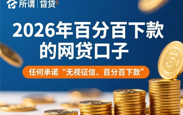 2026年百分百下款的网贷口子有哪些？哪里可以借到秒下款？