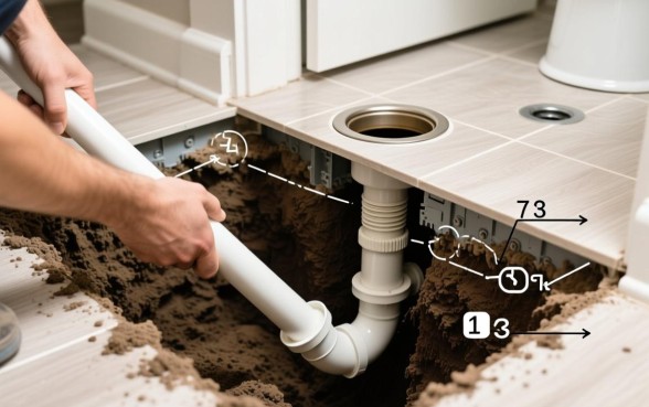 抽水马桶下水道怎么挖，挖多深的口子才合适