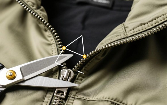 服装拉链下口怎么打剪口子，拉链底部剪口视频教程