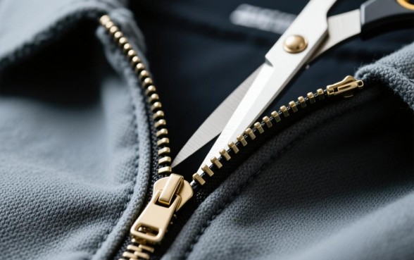 服装拉链下口怎么打剪口，服装拉链怎么安装