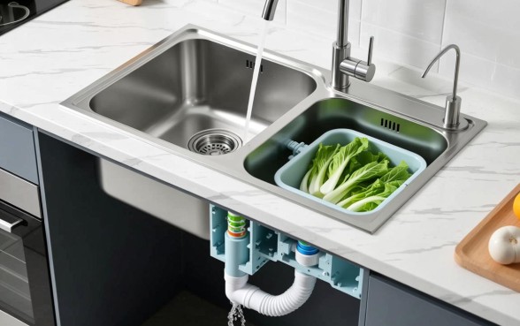 洗菜盆下水管工作原理是什么，每个口子分别起什么作用？