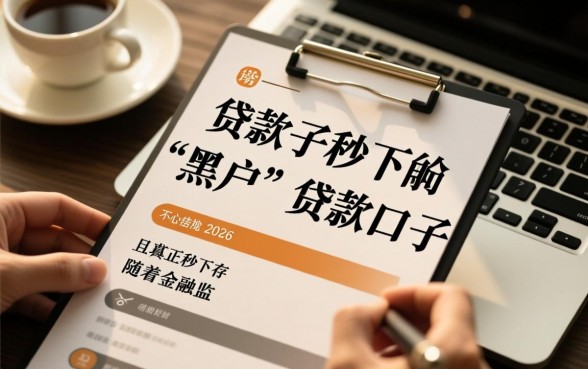 黑户贷款口子秒下的有吗2026，2026黑户秒下贷款是真的吗