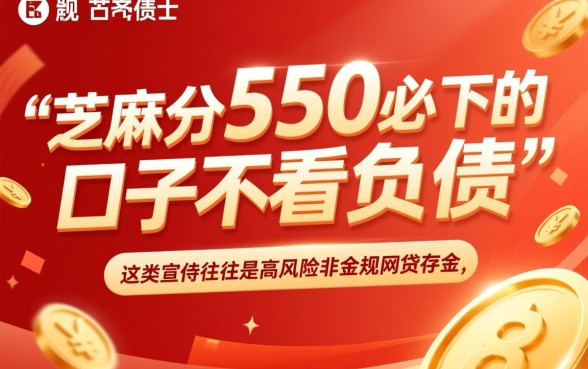 芝麻分550必下的口子不看负债是真的吗，有哪些口子？