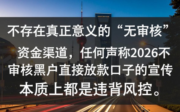 2026不审核黑户口子能下款吗，哪里有直接放款渠道？