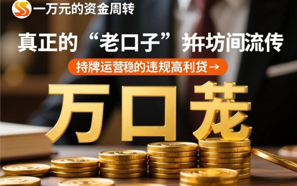 必下一万的贷款口子怎么借？老口子放款靠谱吗？