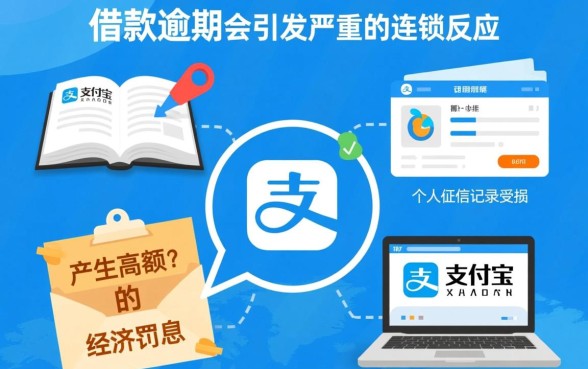 支付宝借款逾期了会有什么后果，会上征信黑名单吗？