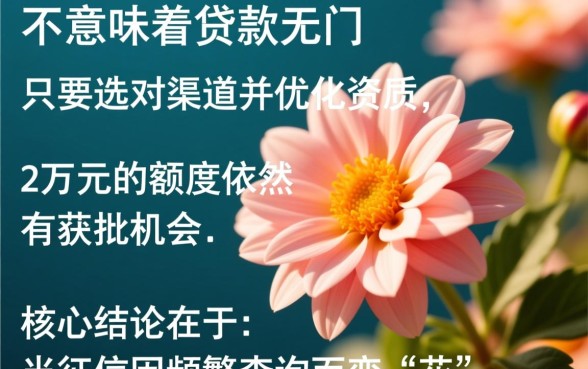 征信花能下款2万的分期口子吗，哪个平台容易过？