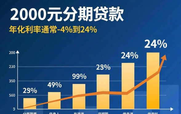 2000元分期贷款利率是多少，小额贷款利息怎么算？