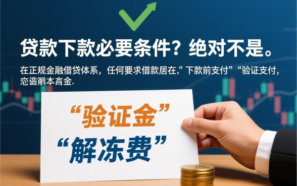 验证金是贷款下款的必要条件吗，正规贷款要验证金吗