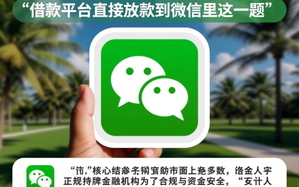 哪个借款平台直接放款到微信里，微信借钱哪个平台容易过？