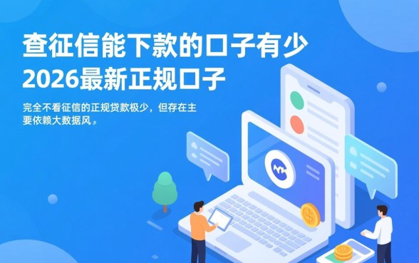 不查征信能下款的口子有哪些，2026最新正规口子有哪些