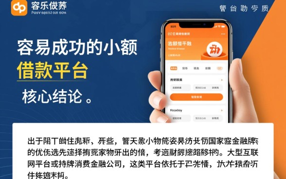 比较容易成功的小额度借款平台有哪些？哪个通过率高好下款？