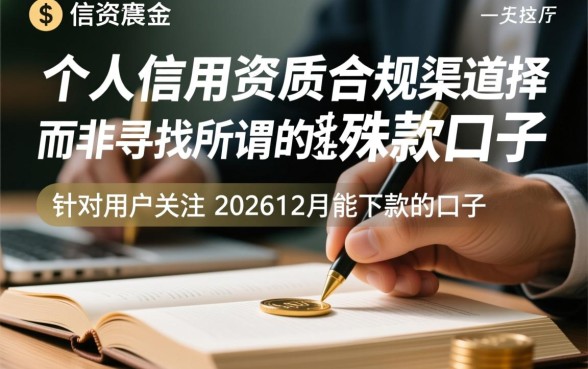 2026年12月能下款的口子有哪些，哪些容易通过秒下款？