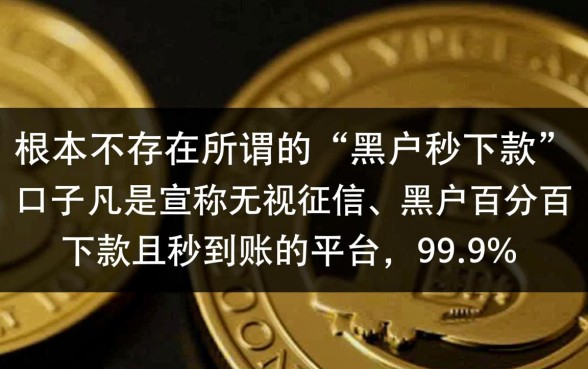 有没有黑户的口子秒下款的吗，黑户哪里能借到钱