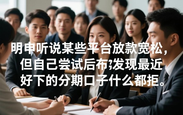 最近好下的分期口子什么都拒