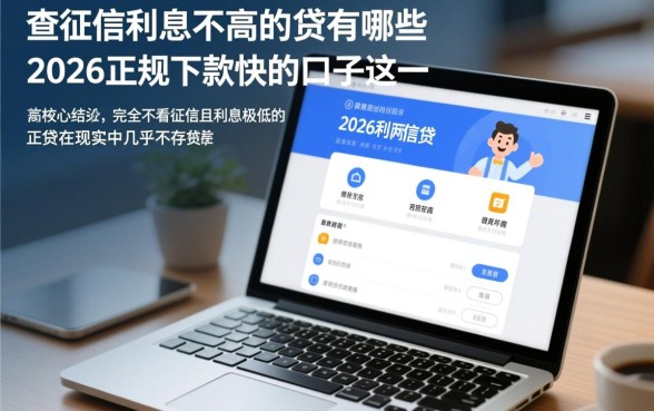 不查征信利息不高的网贷有哪些，2026正规下款快的口子