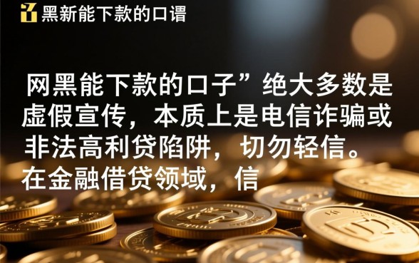 网黑能下款的口子是真的假的，网黑必下款口子靠谱吗