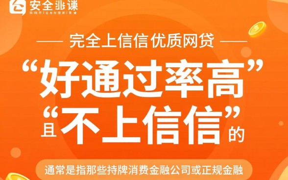 哪种不上征信的网贷好通过率高，2026不看征信秒下款