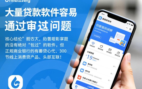 哪个大额贷款软件容易通过审核，哪个平台秒批下款