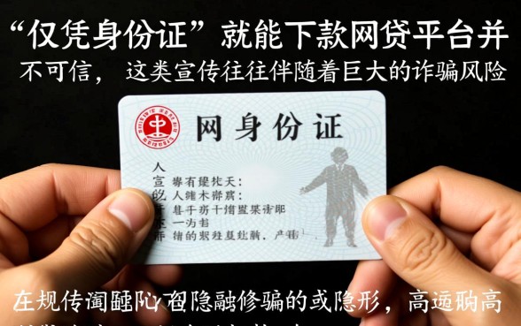 凭身份证下款的网贷可信不可靠，身份证贷款安全吗？