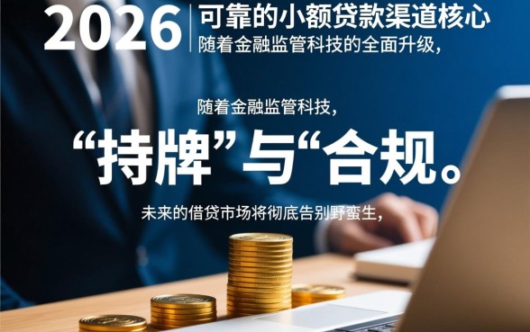 2026小额贷款哪里最可靠呢，正规平台怎么申请才靠谱？