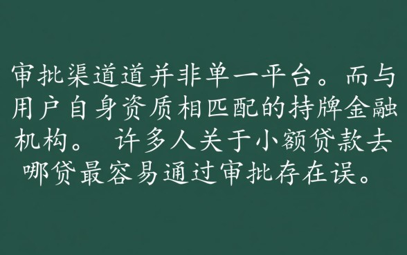 小额贷款去哪贷最容易通过审批，哪个平台好
