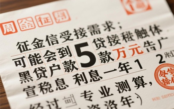 黑户贷款5万元利息一年1万2