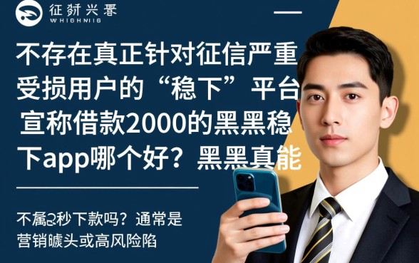 借款2000的黑户稳下app哪个好？黑户真的能秒下款吗？