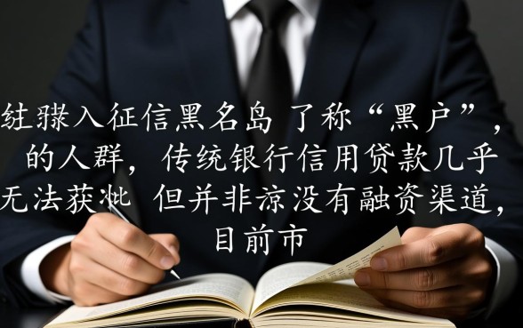 黑户能贷款吗，黑户比较容易借到钱的信用贷款哪里有？
