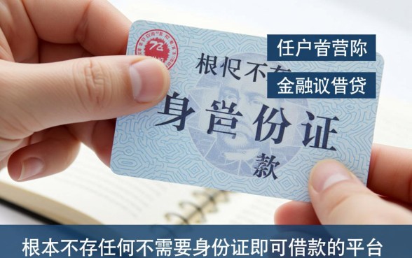 黑户什么平台借钱不需要身份证，黑户贷款哪里可以借？