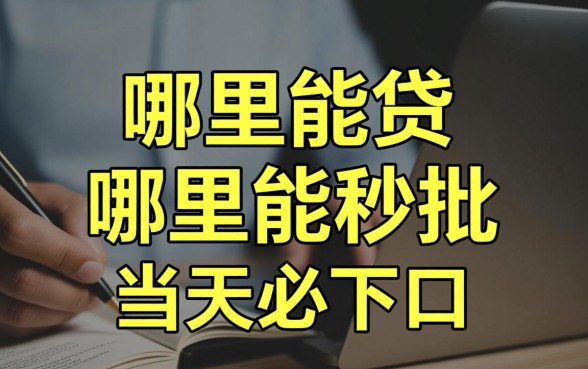 小额贷款当天必下口子哪里有