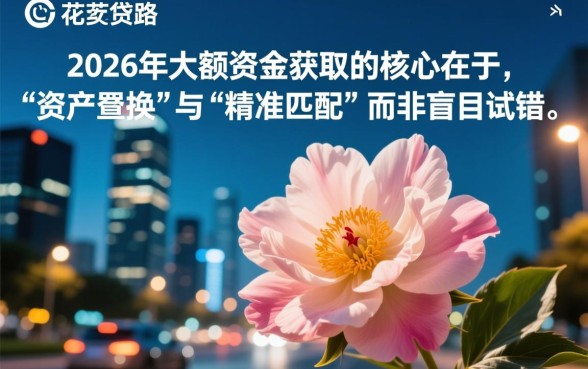 征信花怎么下大额口子？2026年大额贷款怎么申请？