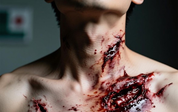 脖子下方被划出30厘米的口子严重吗，颈部割伤怎么急救