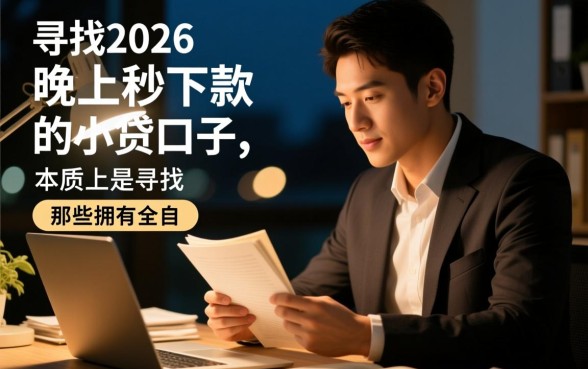 2026晚上秒下款的小贷口子