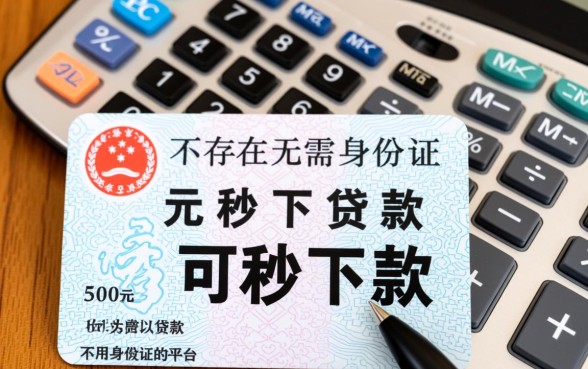 500元秒下的贷款不用身份证是真的吗，不用身份证秒下款哪里可以借