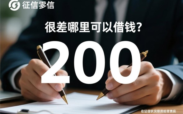 征信很差哪里可以借钱 20w