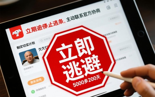 欠京东白条5000多200天不还会怎么样，会被起诉吗