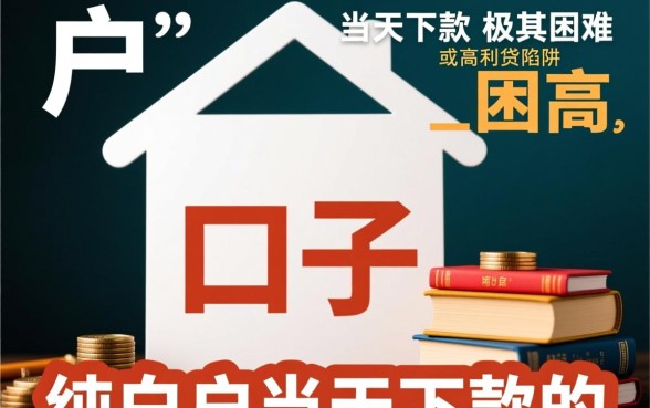 纯白户当天下款的口子真的有吗，正规秒批渠道哪里申请？