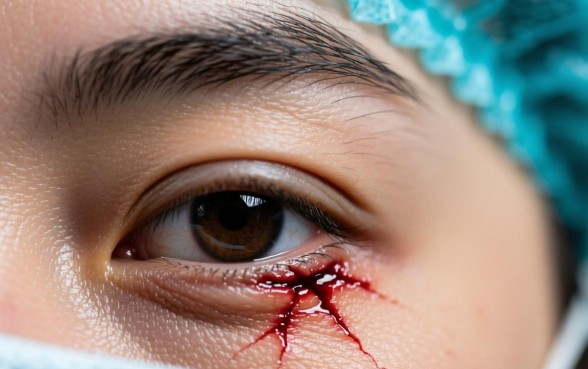 眼皮下面一厘米口子算轻伤吗，眼皮裂伤缝针会留疤吗