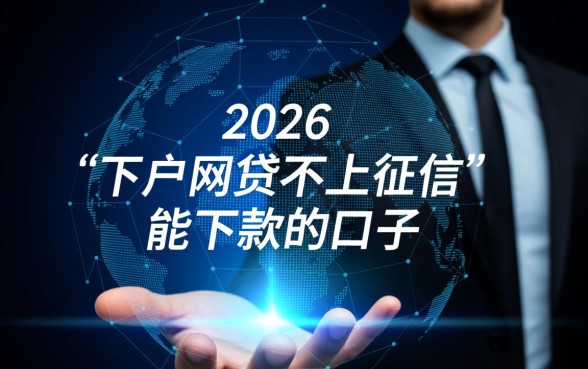 不上征信的网贷能下款吗，2026有哪些容易下款的口子