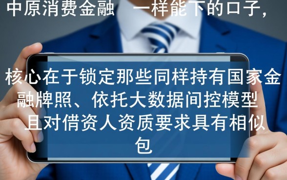 跟中原消费金融一样能下的口子有哪些？容易下款的借款口子