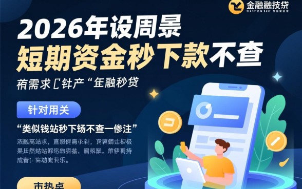 类似钱站秒下款不查征信的口子有哪些，2026最新靠谱推荐