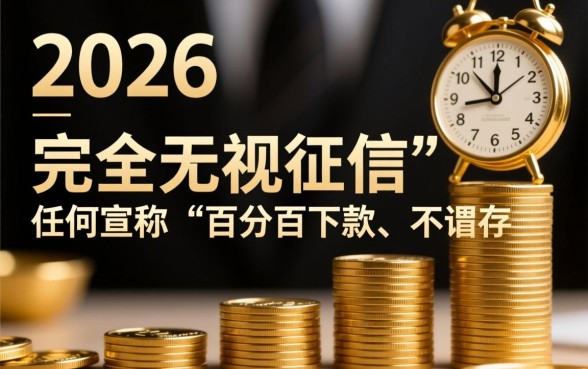 哪个平台无视征信好下款快，2026黑户秒批是真的吗