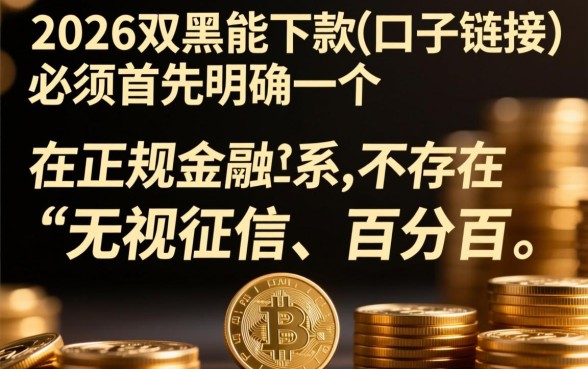 2026双黑能下款的口子链接是真的吗，双黑户怎么申请贷款