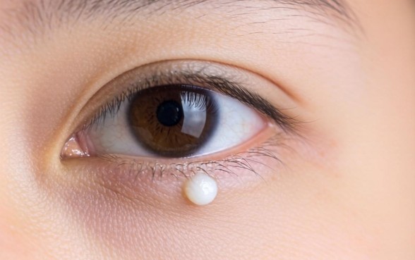 眼角附近下眼皮有白色的小口子是怎么回事，眼皮上有白点怎么治疗？