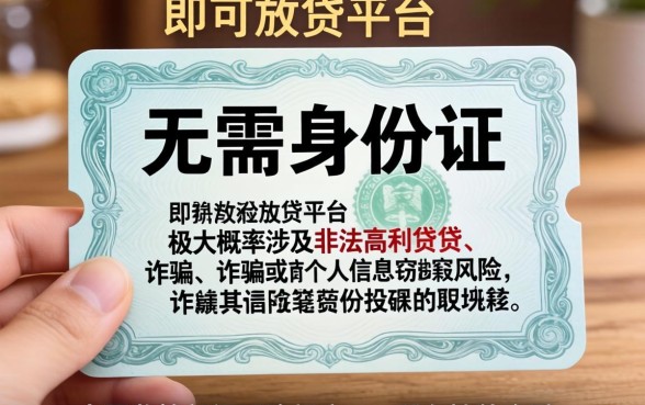 正规金融市场有不用身份证借款的软件吗？无身份证借款软件