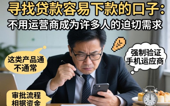 贷款容易下款的口子不用运营商？手机贷款秒到账的渠道有哪些