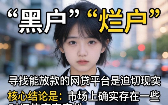 4个黑户烂户必放款的网贷口子？黑户烂户网贷必下款的口子有哪些