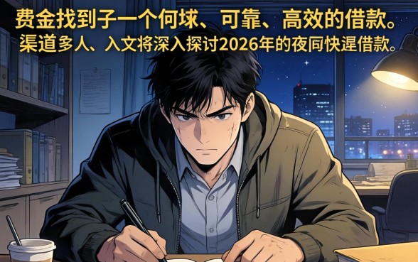 2026晚上秒下款的口子有哪些？2026晚上秒下款的口子推荐